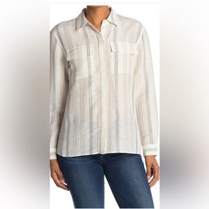 Lafayette 148 New York Striped Blouse